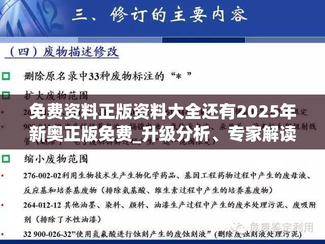 免费资料正版资料大全还有2025年新奥正版免费_升级分析、专家解读解释与落实,谨防华而不实包装
