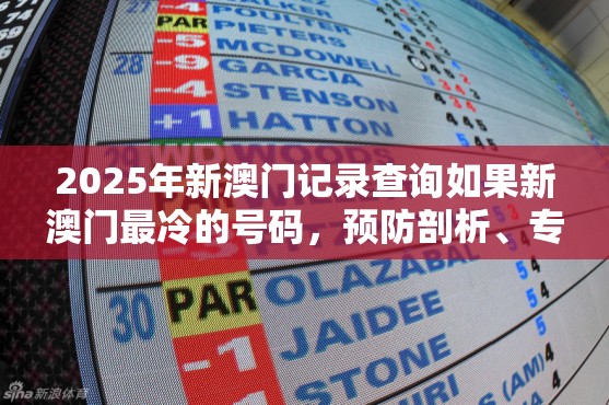 2025年新澳门记录查询如果新澳门最冷的号码，预防剖析、专家解读解释与落实,警惕诱导性陷阱
